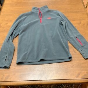 North Face Gray Fleece Half Zip Pullover - Size Small